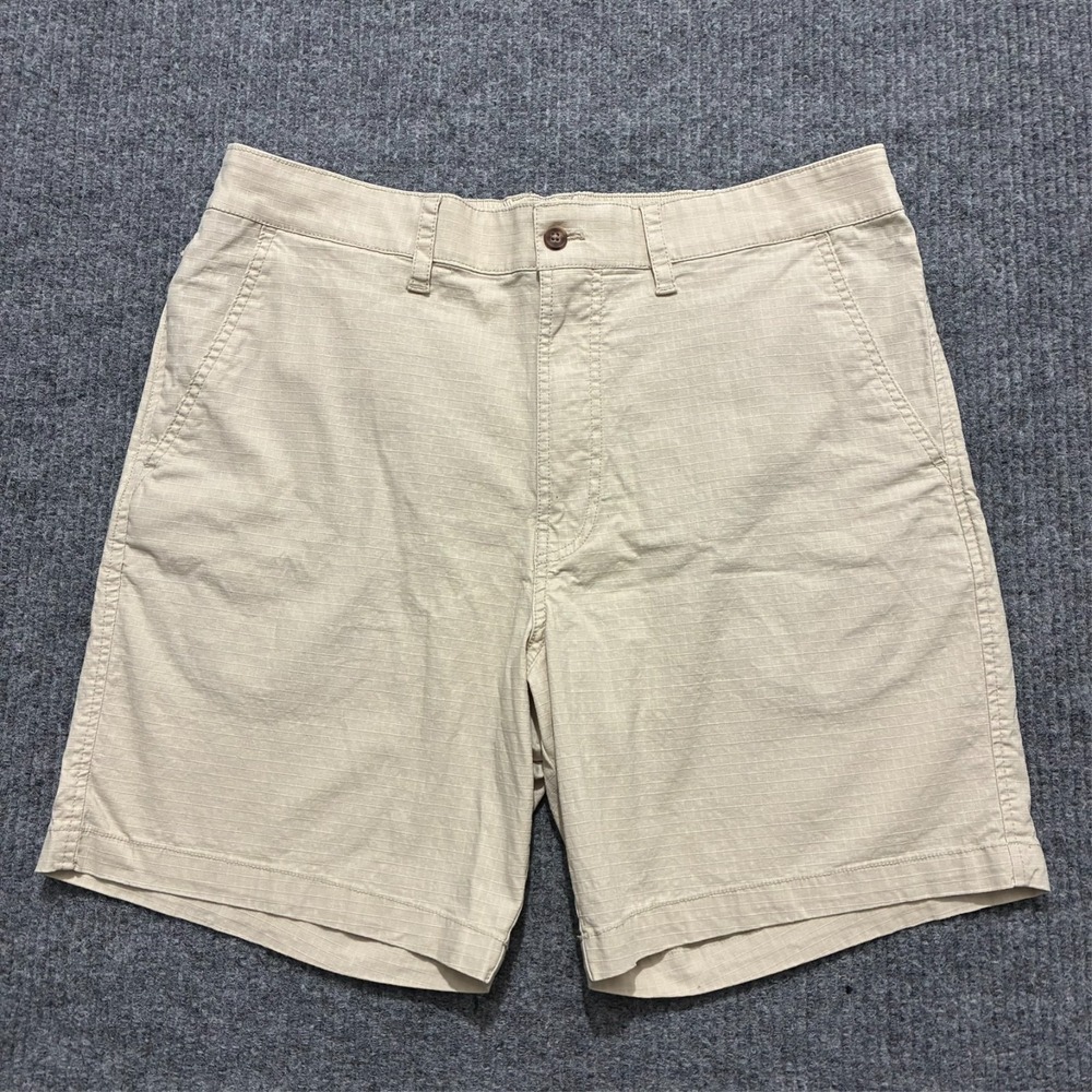Lucky‎ Brand Mens Chino Shorts Size Large Beige Textured Casual High Rise